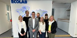 Teilnehmer*innen am Kick-off zwischen der Ecolab Engineering GmbH und der Franz-von-Kohlbrenner-Mittelschule Traunstein