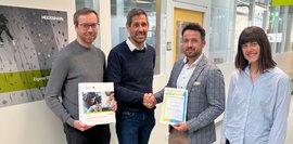 Teilnehmer*innen am Kick-off zwischen der DR. JOHANNES HEIDENHAIN GmbH und der Franz-von-Kohlbrenner-Mittelschule Traunstein